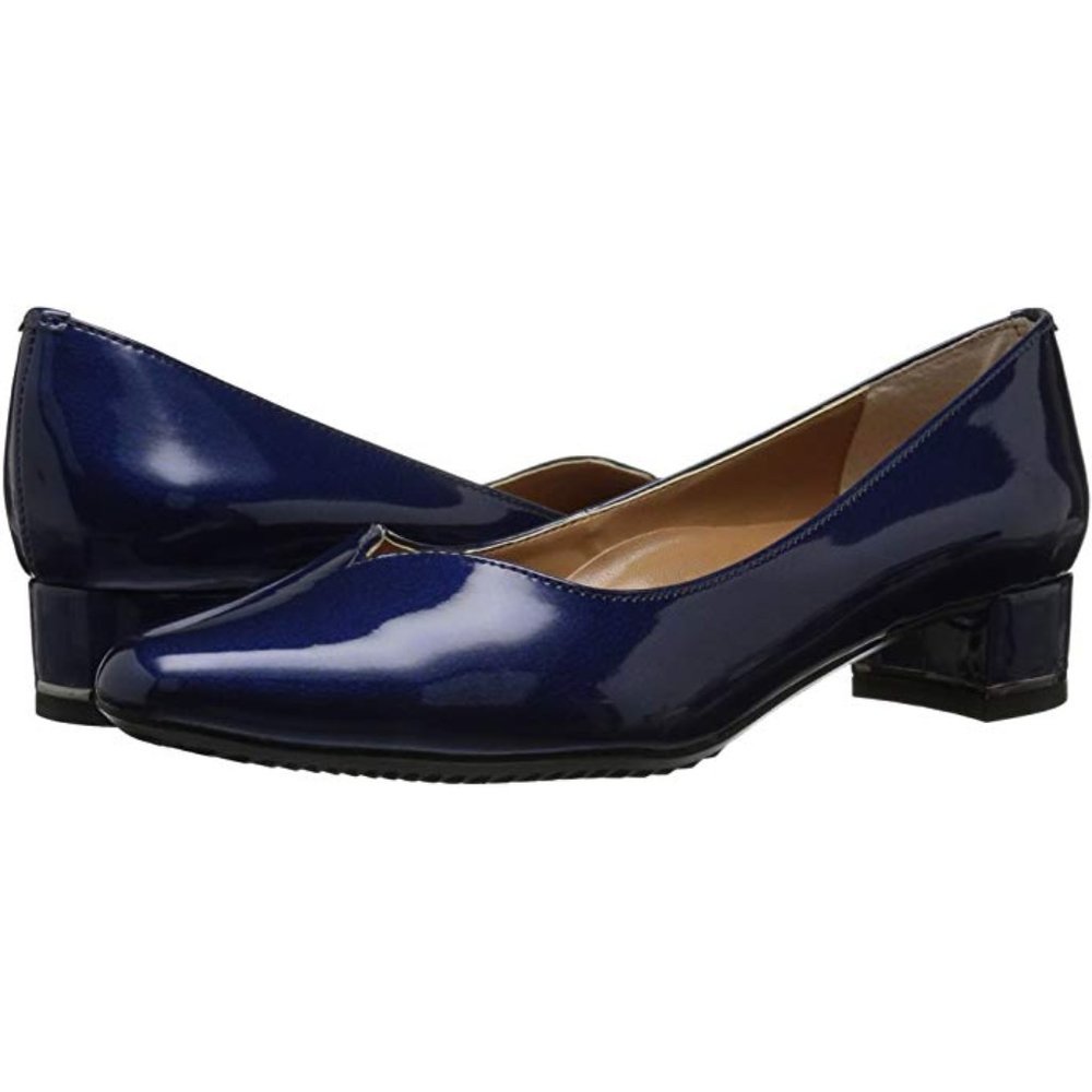 J.Renee Women's Bambalina Pump, Navy Blue Size 6 Medium US Pumps Shiny